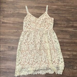 Cream lace designer inspired dress